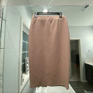 Brown pencil skirt